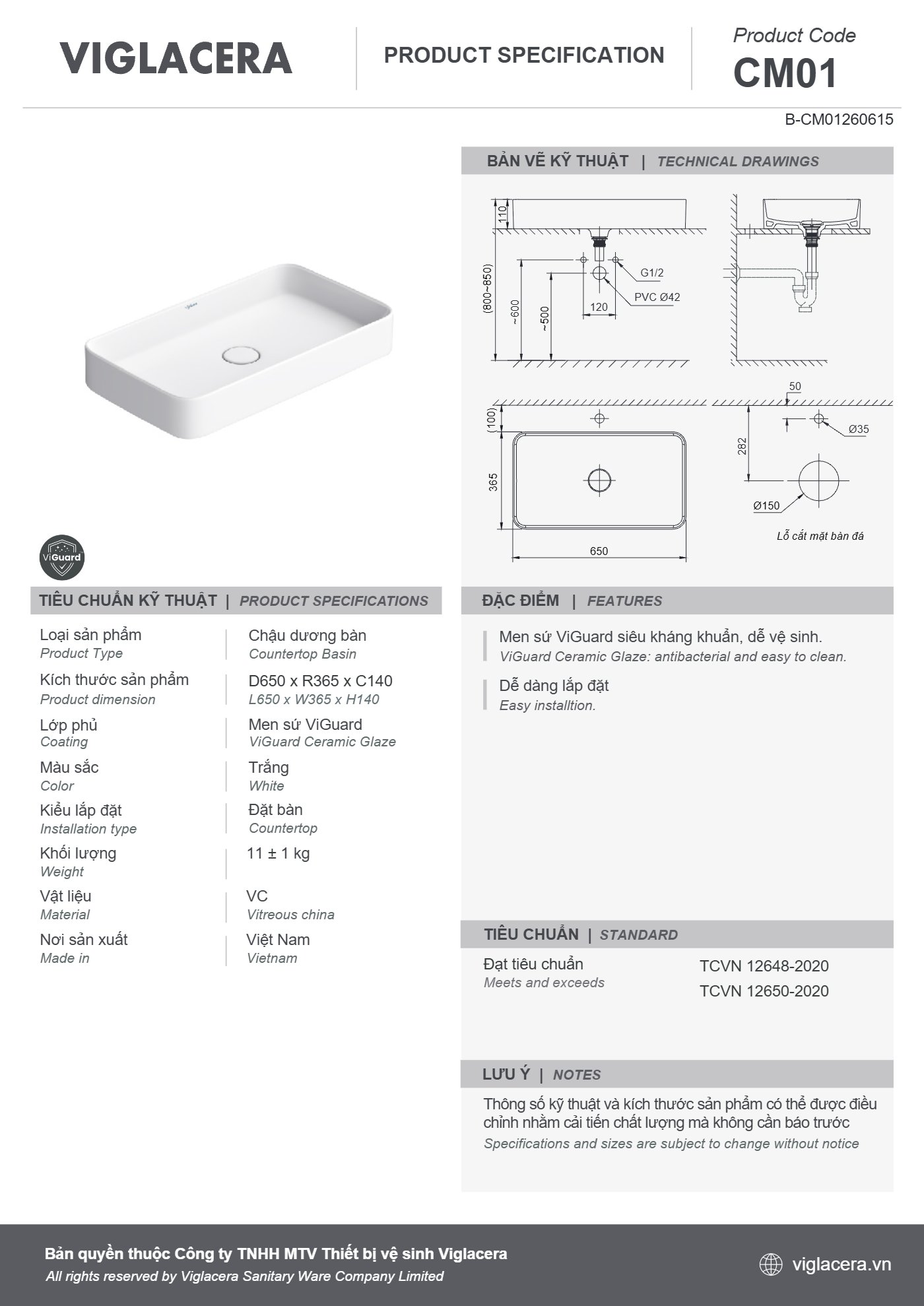 Bản vẽ spec CM01