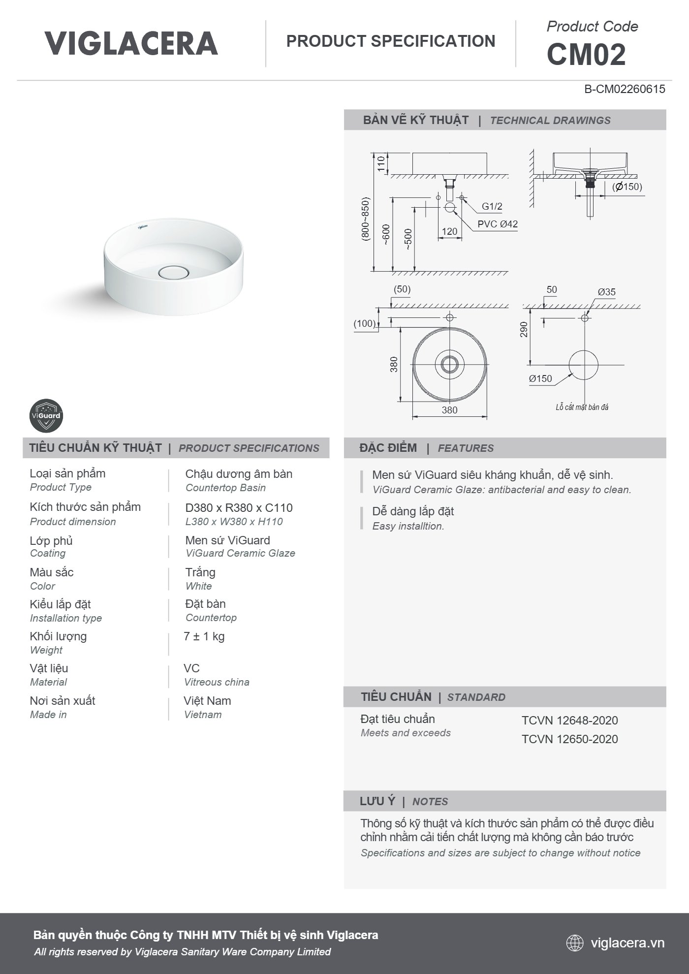 Bản vẽ spec CM02