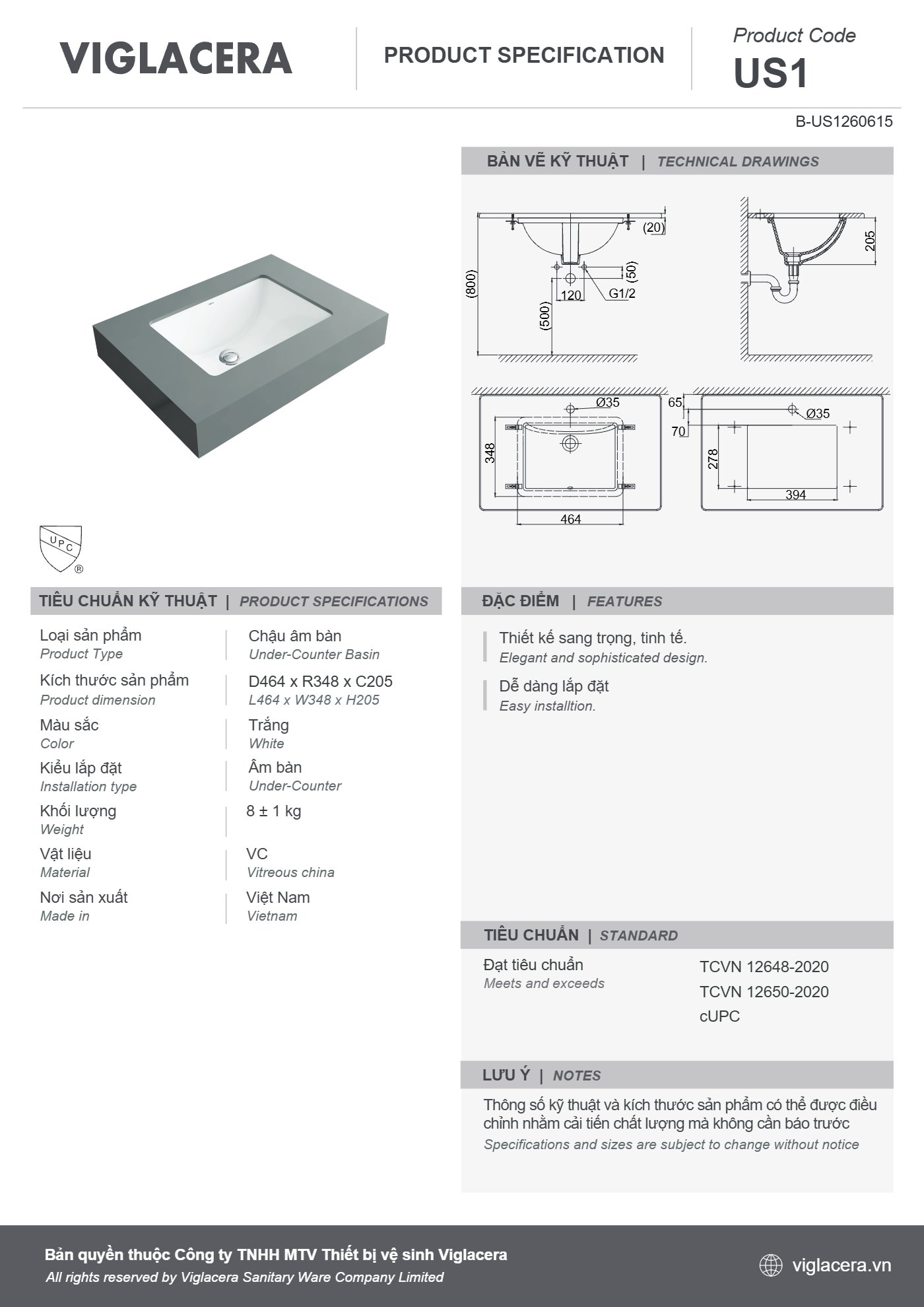 Bản vẽ spec US1