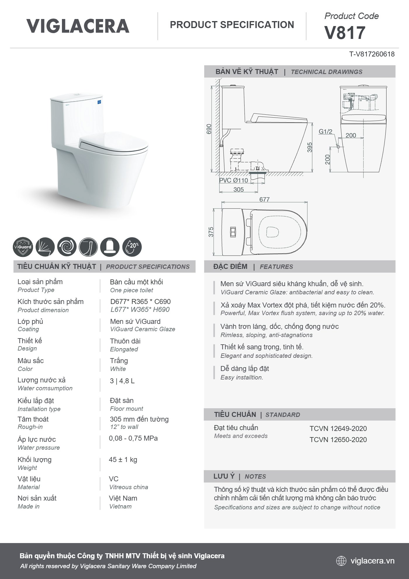 Bản vẽ spec V817